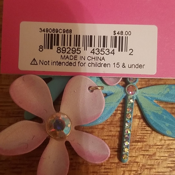 Betsey Johnson dragonfly flower mix match - Picture 3 of 3